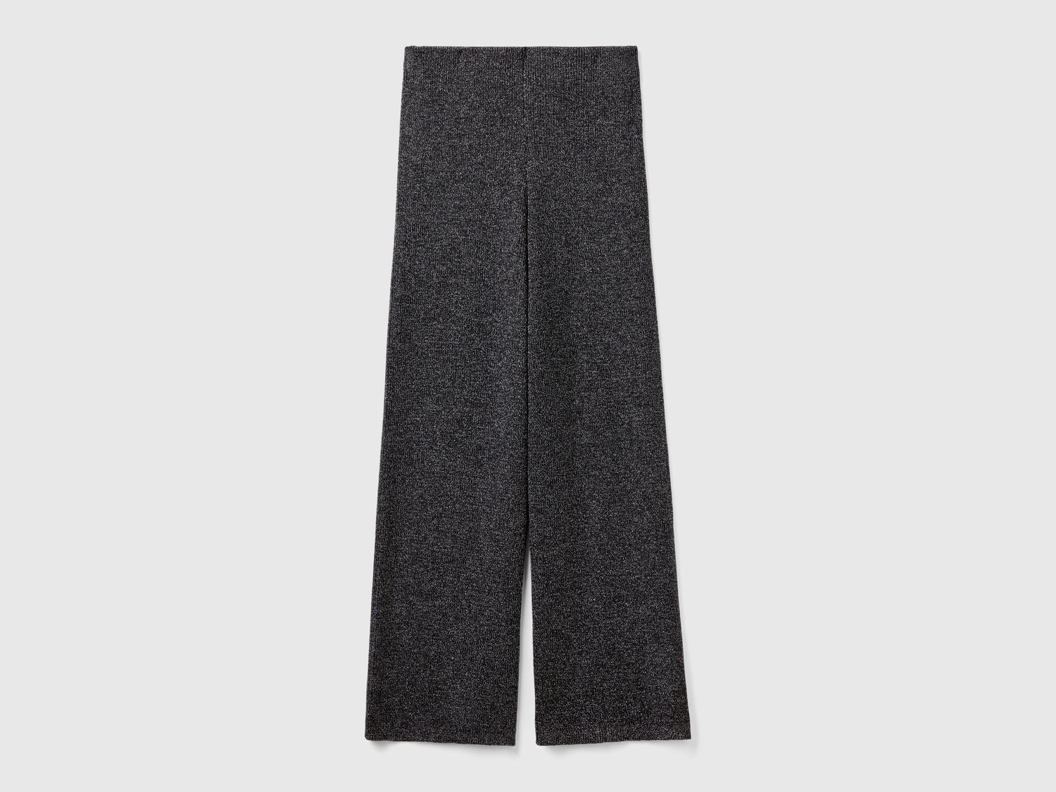 Pantaloni palazzo con lurex da donna grigio scuro | Benetton Outlet