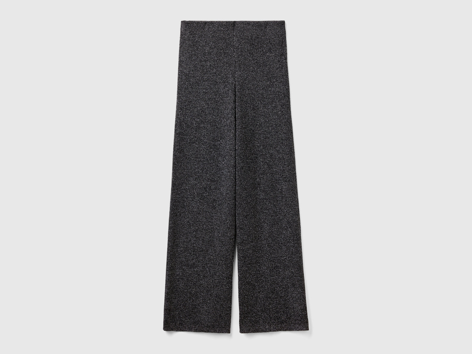 Pantalones palazzo con lurex da donna grigio scuro | Benetton Outlet