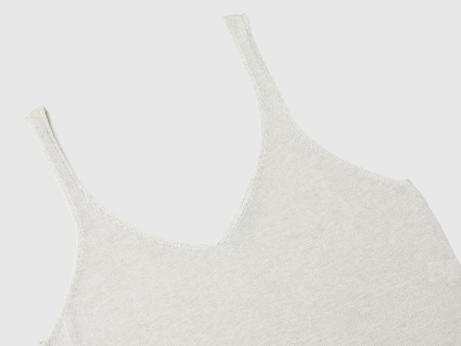 Top con scollo a V e lurex da donna bianco panna 3 | Benetton Outlet