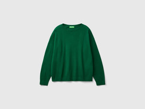 Boat-neck sweater in pure Merino wool