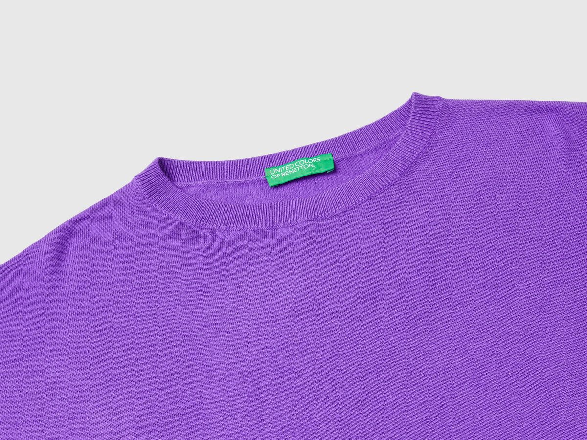 Maglia con scollo a barchetta in pura lana Merino