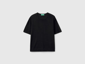 Maglia manica corta in pura lana Merino