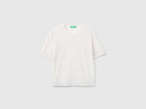 Maglia manica corta in pura lana Merino