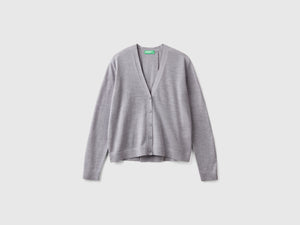 Maglia scollo a V in pura lana Merino