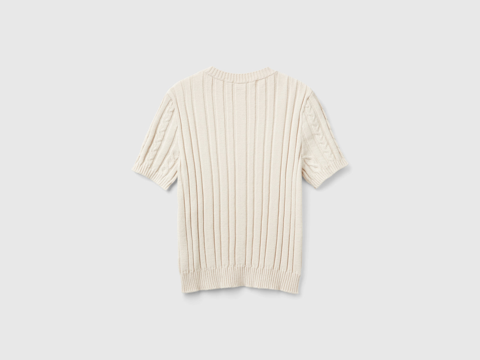 Flowing short-sleeved shirt da donna bianco panna 2 | Benetton Outlet