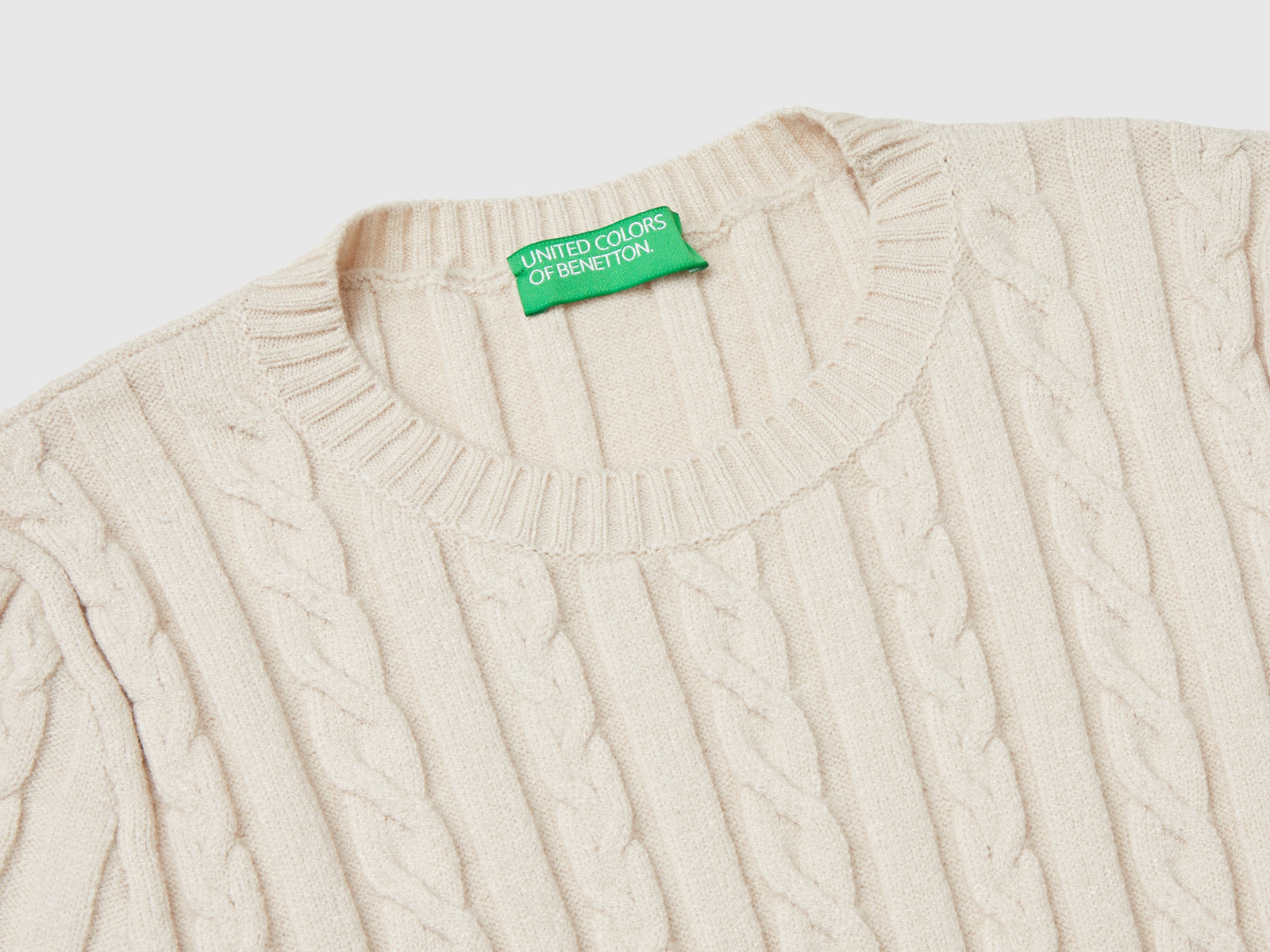 Flowing short-sleeved shirt da donna bianco panna 3 | Benetton Outlet