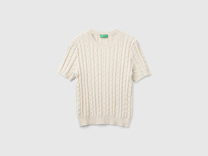 Flowing short-sleeved shirt
