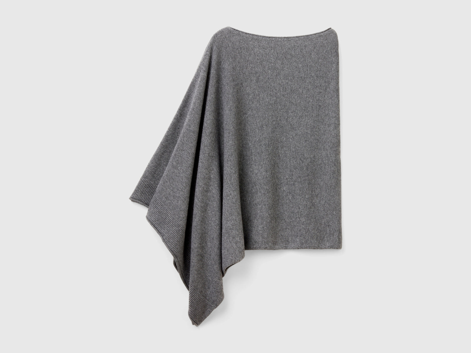 Mantella in misto cashmere da donna grigio scuro 2 | Benetton Outlet