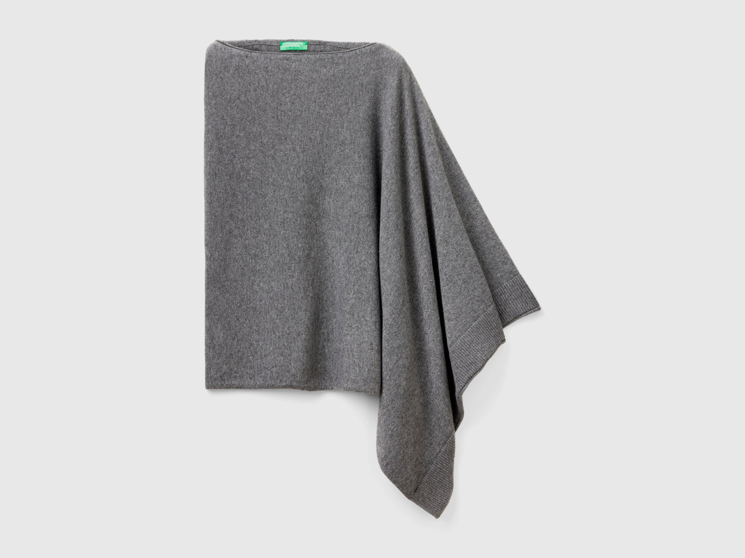 Mantella in misto cashmere da donna grigio scuro | Benetton Outlet