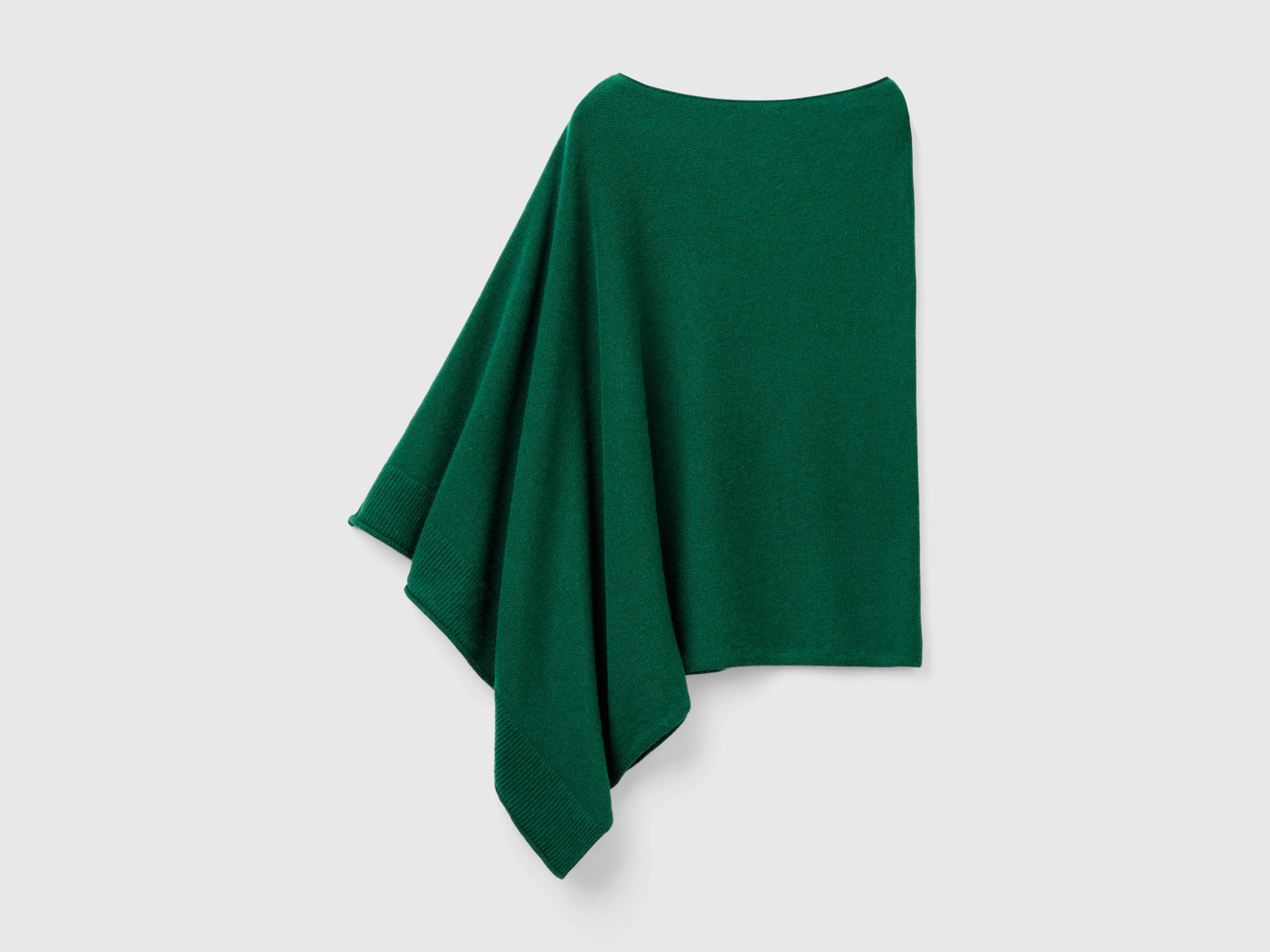 Mantella in misto cashmere da donna verde scuro 2 | Benetton Outlet