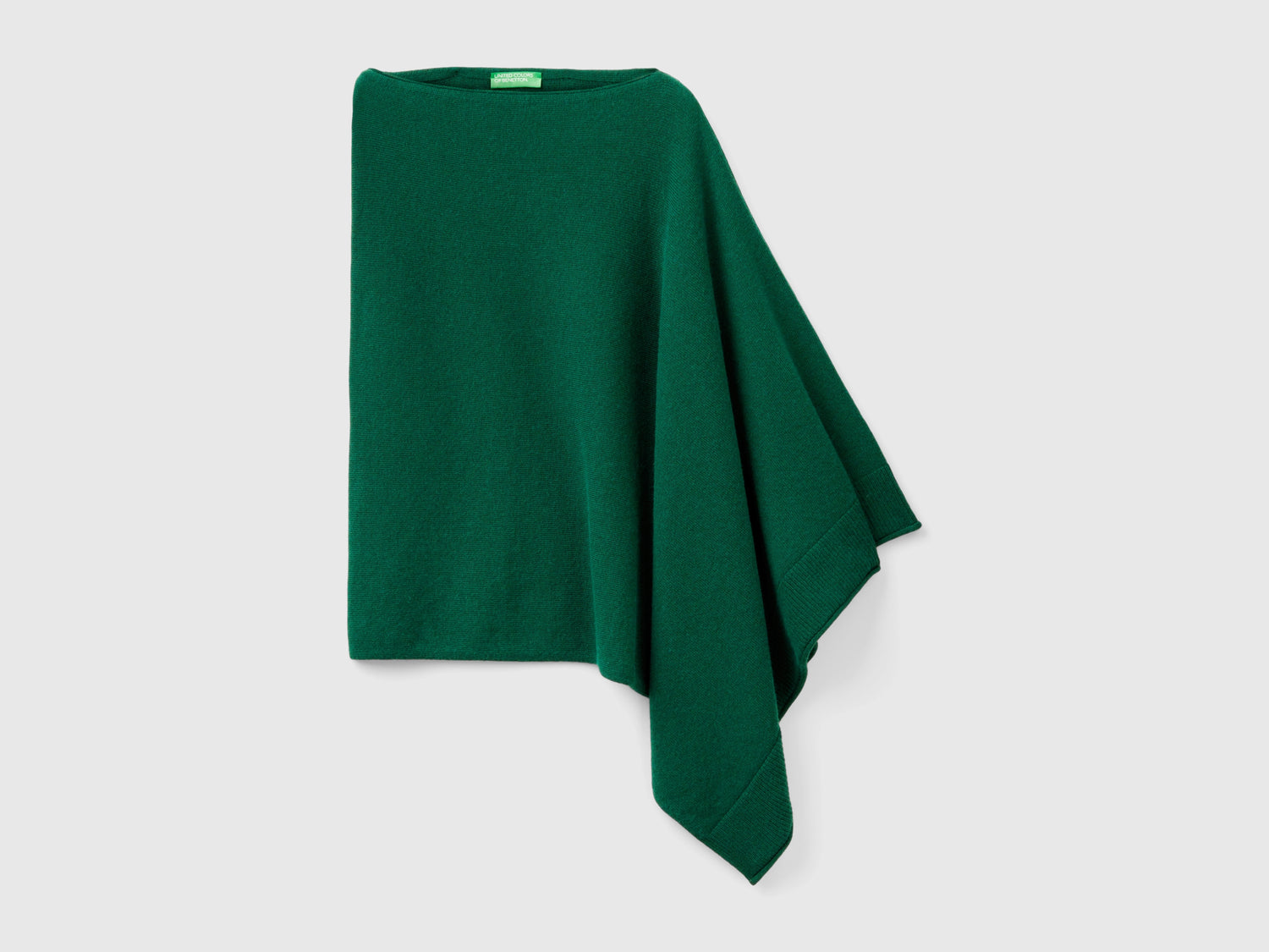 Mantella in misto cashmere da donna verde scuro | Benetton Outlet