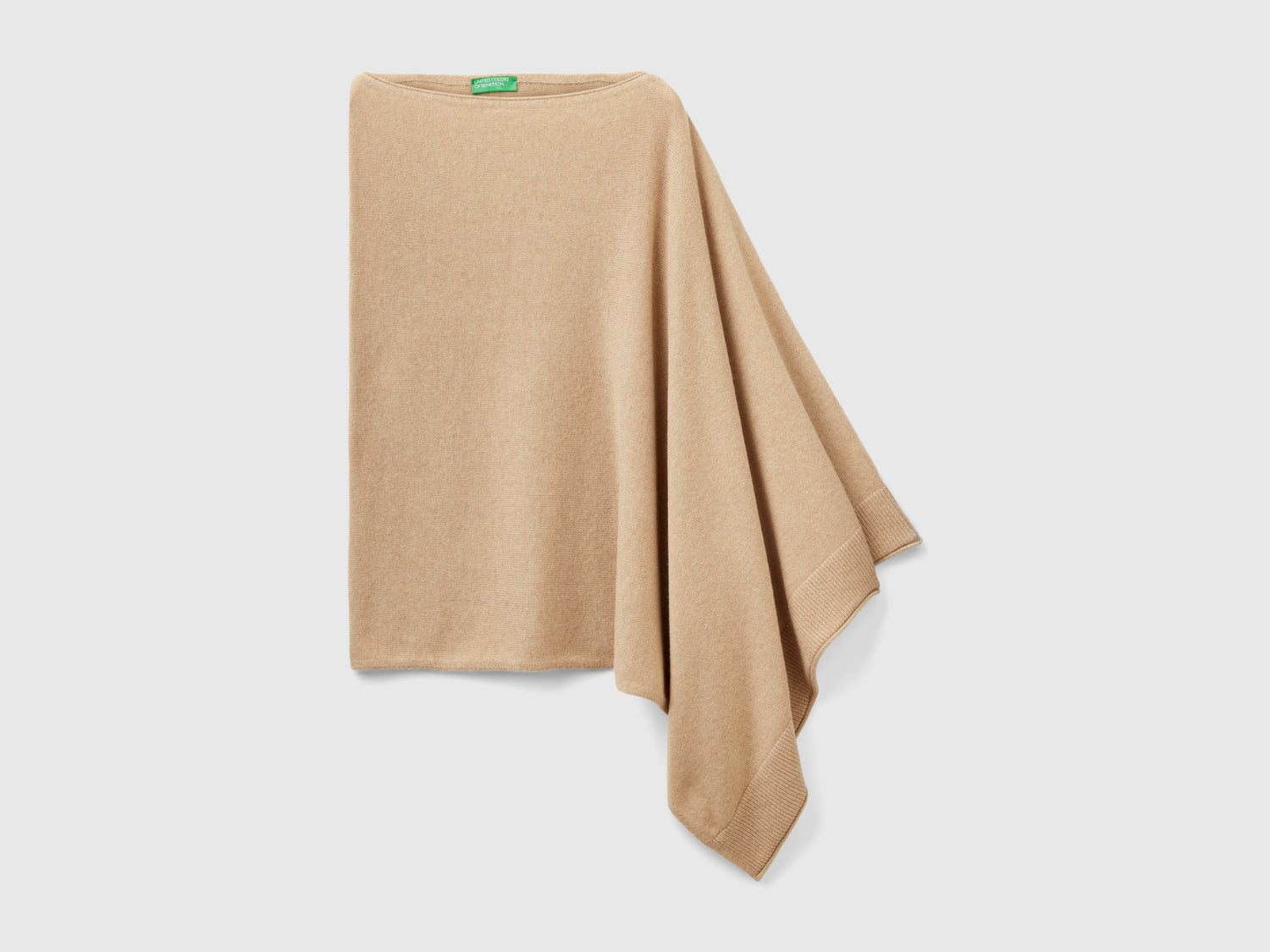 Mantella in misto cashmere da donna beige | Benetton Outlet