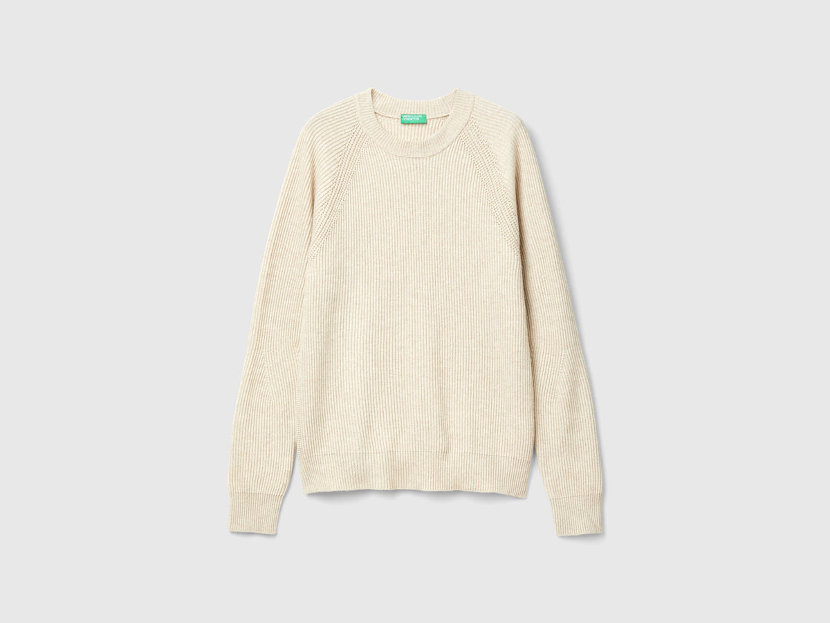 Cashmere blend crew neck sweater