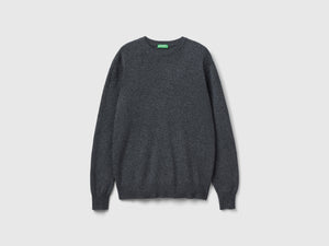 Maglia girocollo in misto lana e cashmere