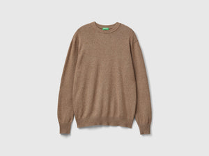 Maglia girocollo in misto lana e cashmere