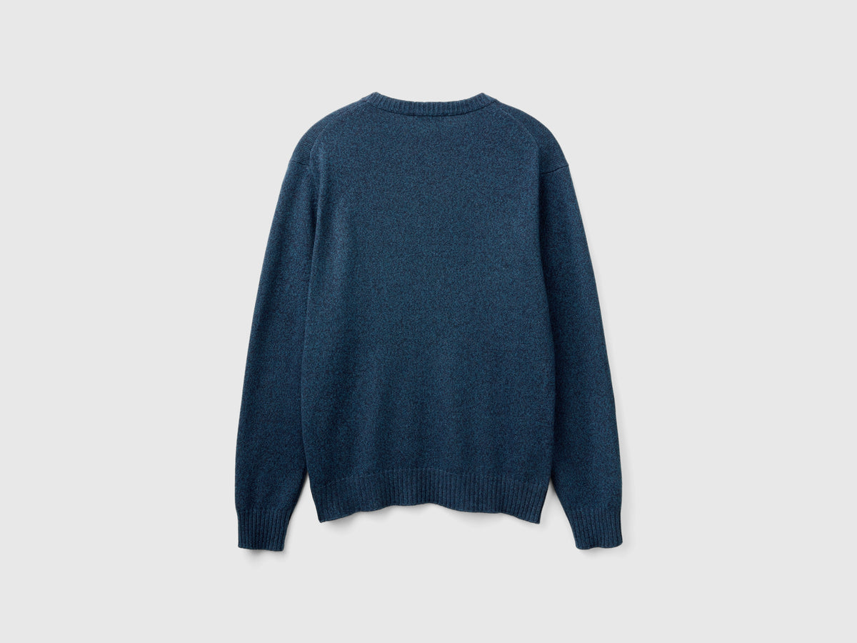 Maglia girocollo in misto lana e cashmere