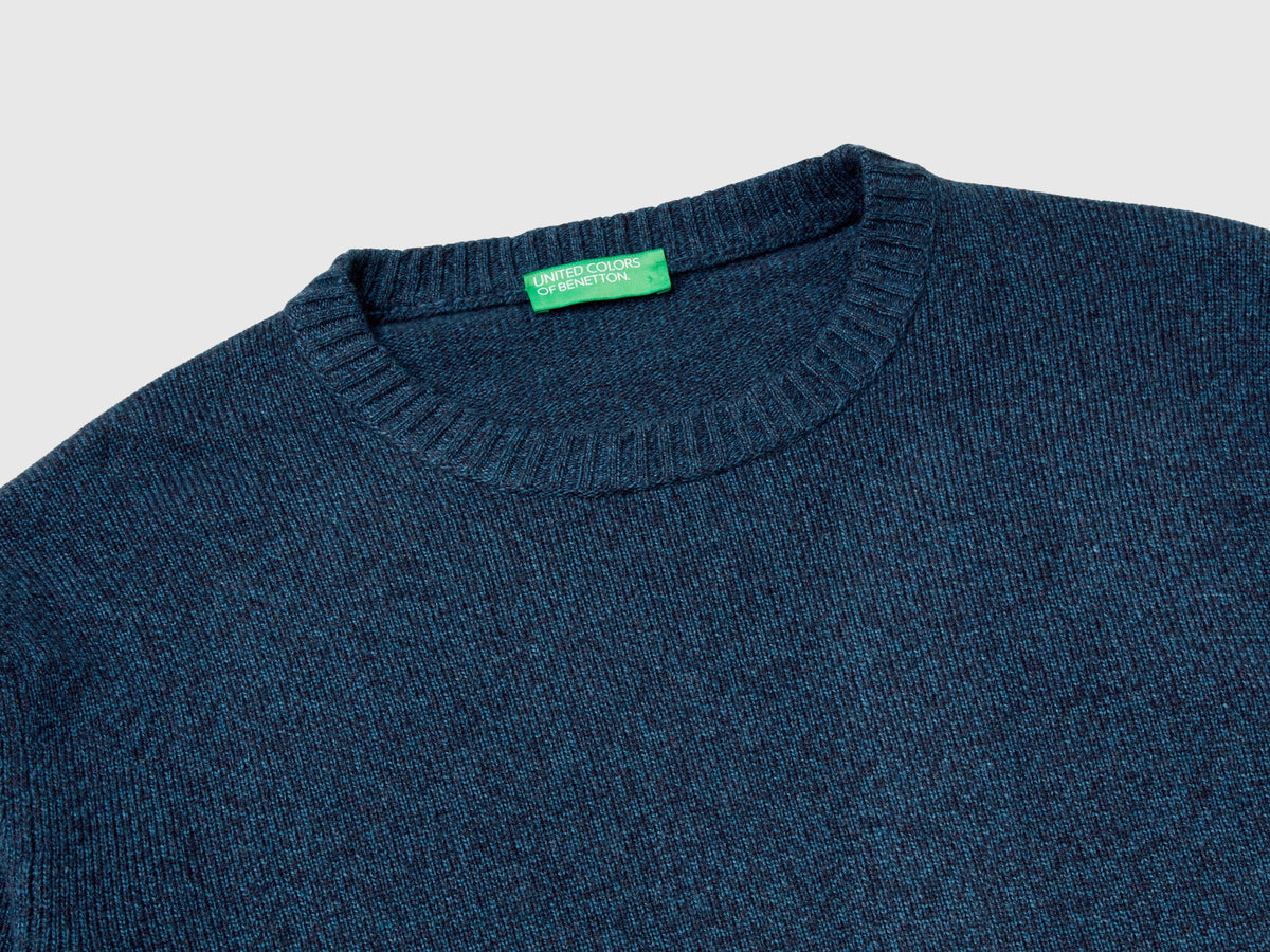 Maglia girocollo in misto lana e cashmere