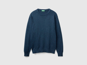 Maglia girocollo in misto lana e cashmere