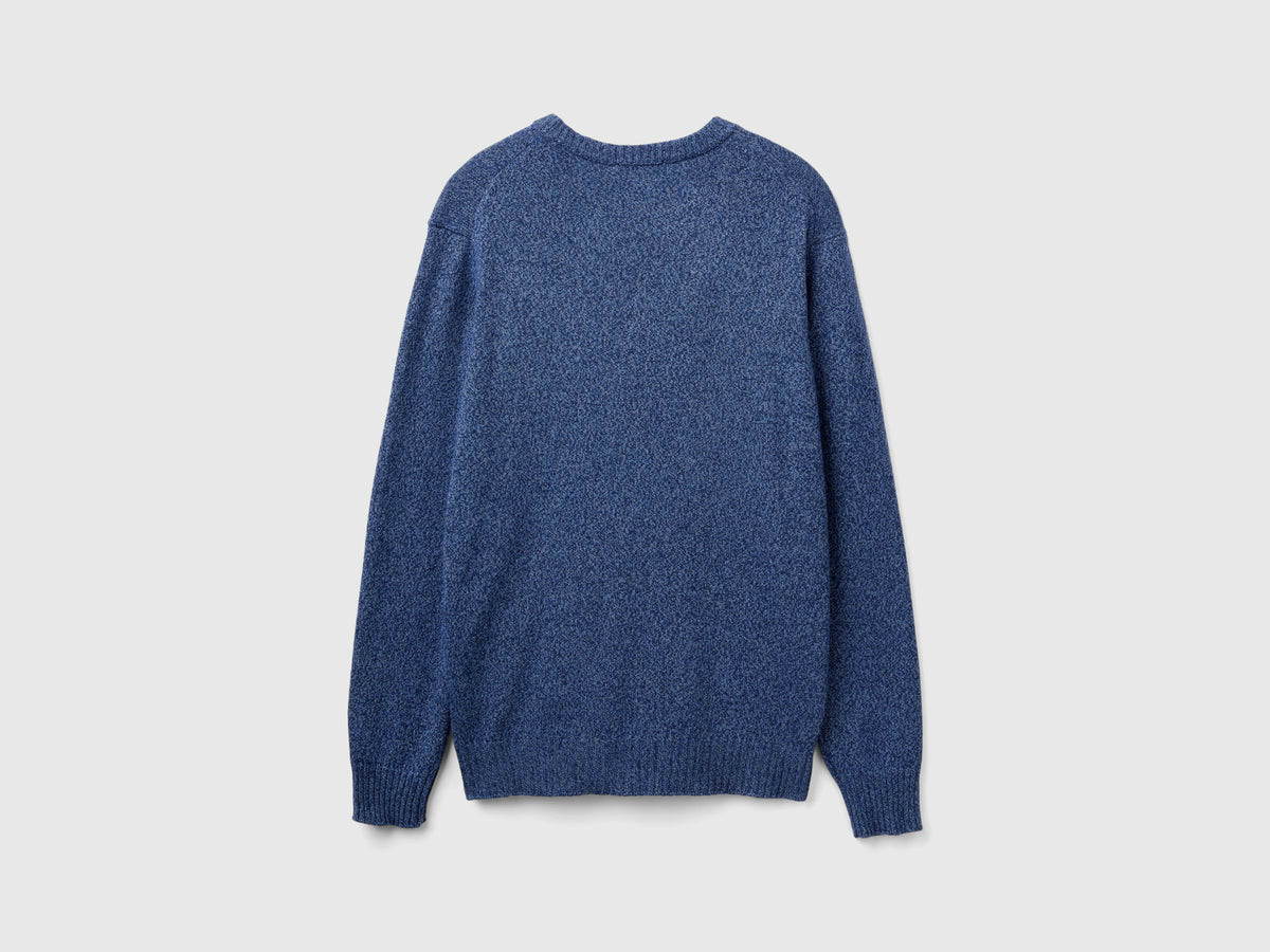 Maglia girocollo in misto lana e cashmere