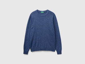 Maglia girocollo in misto lana e cashmere