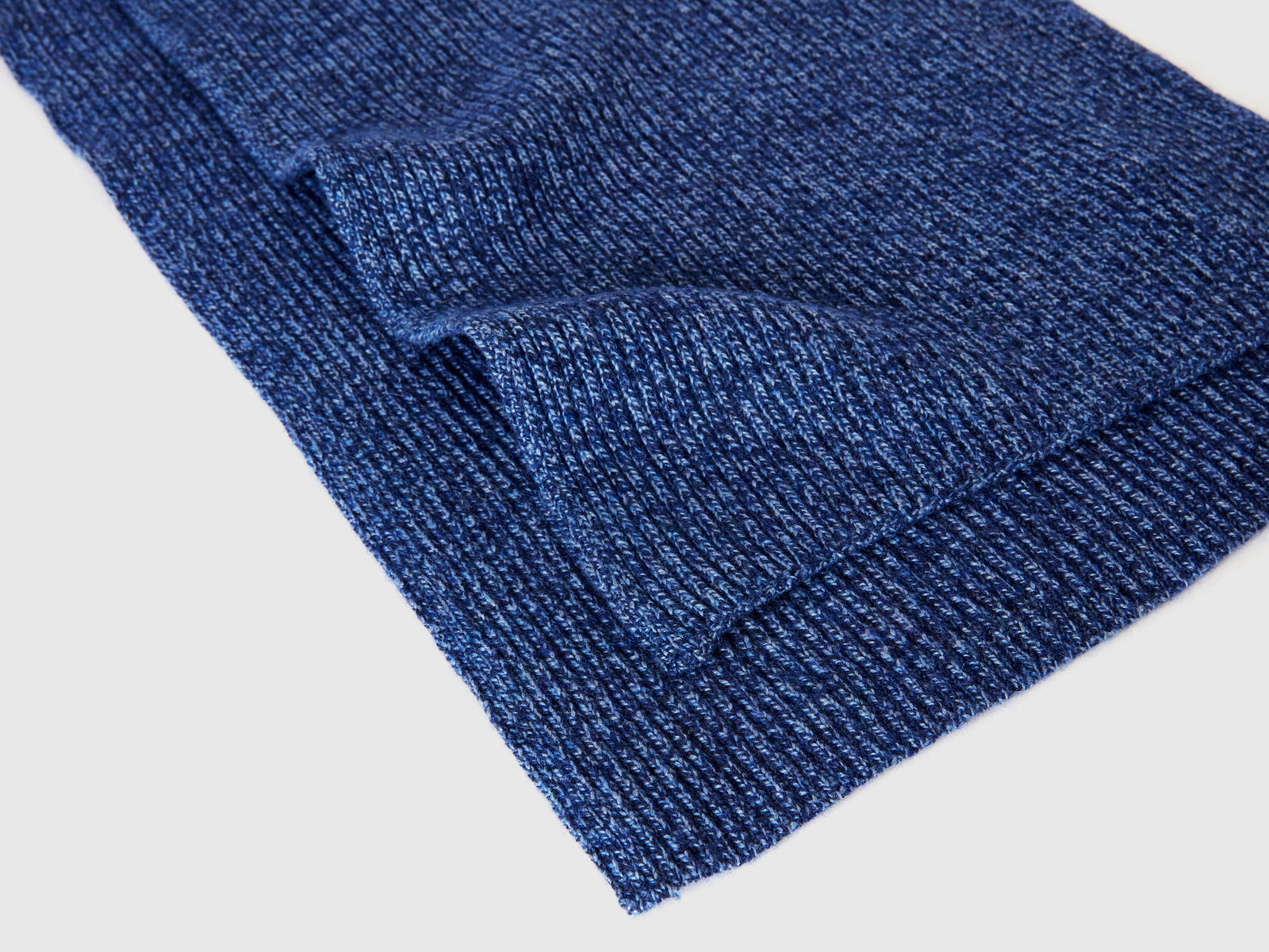 Bufanda de mezcla de lana y cachemira da uomo blu 2 | Benetton Outlet