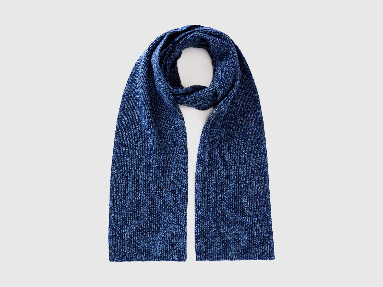 Bufanda de mezcla de lana y cachemira da uomo blu | Benetton Outlet