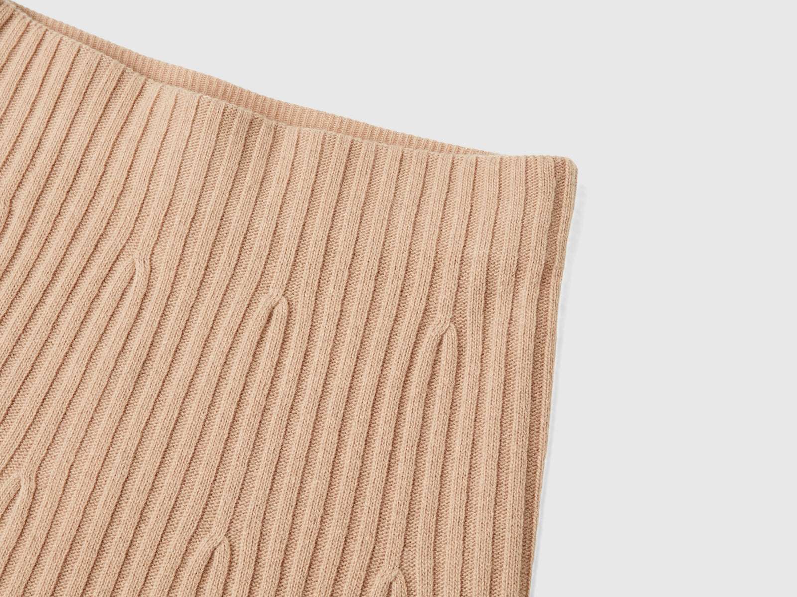 Gonna midi in maglia da donna cammello 3 | Benetton Outlet