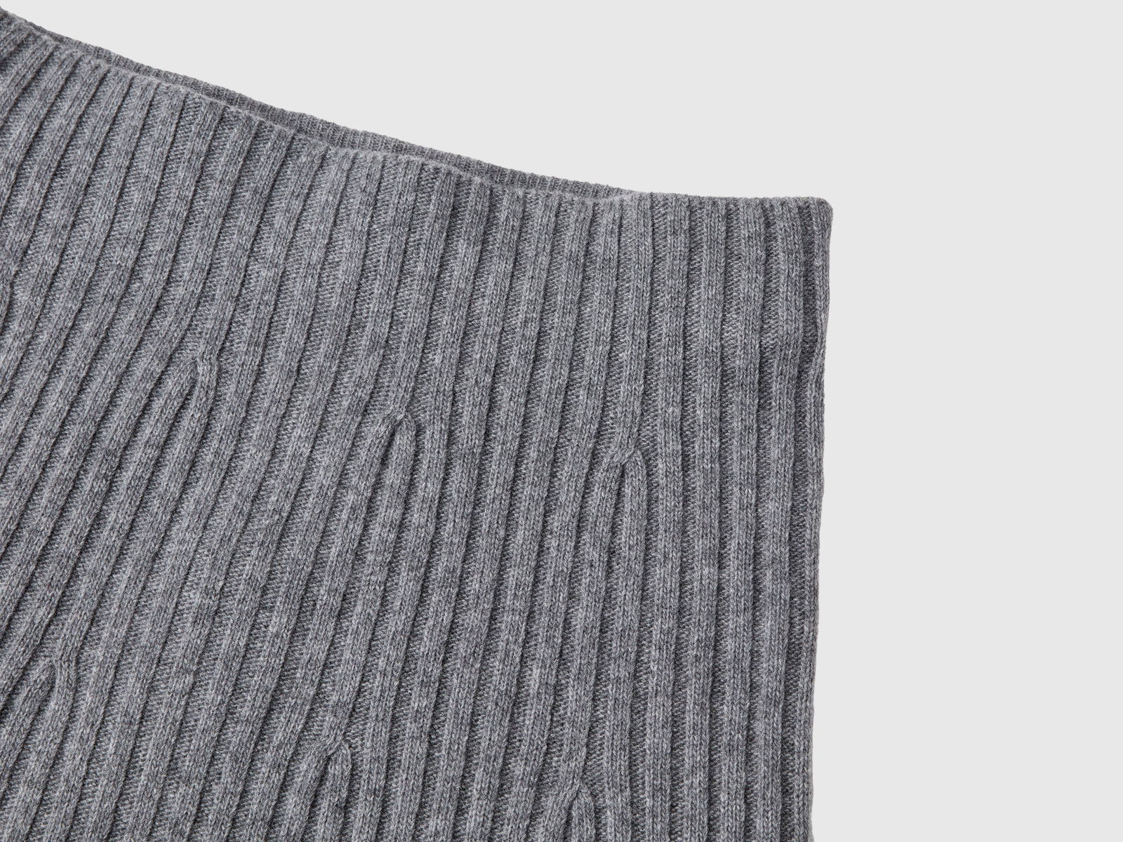Gonna midi in maglia da donna grigio scuro 3 | Benetton Outlet