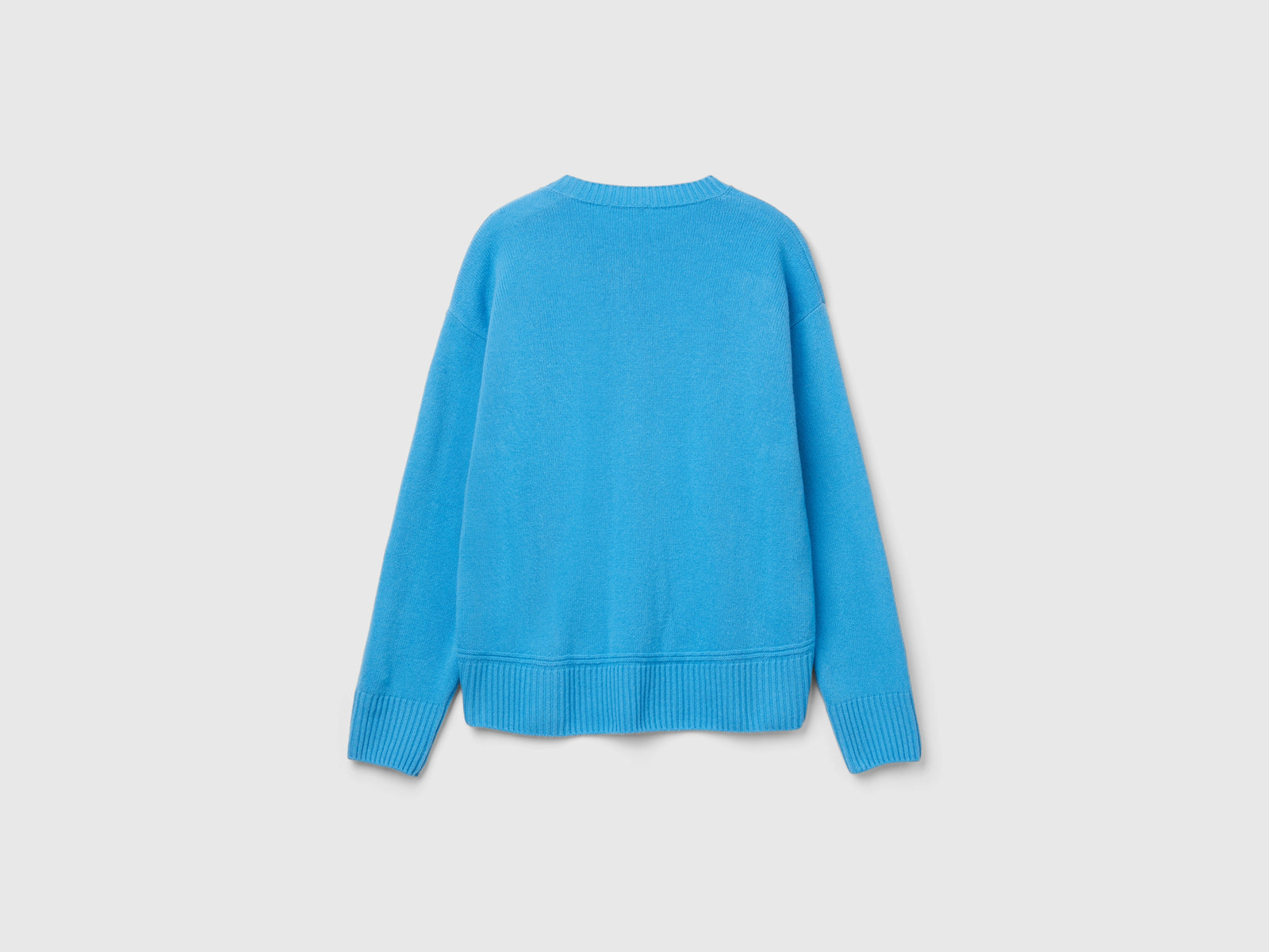Boxy fit wool blend sweater da donna azzurro 2 | Benetton Outlet