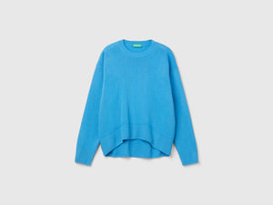 Boxy fit wool blend sweater