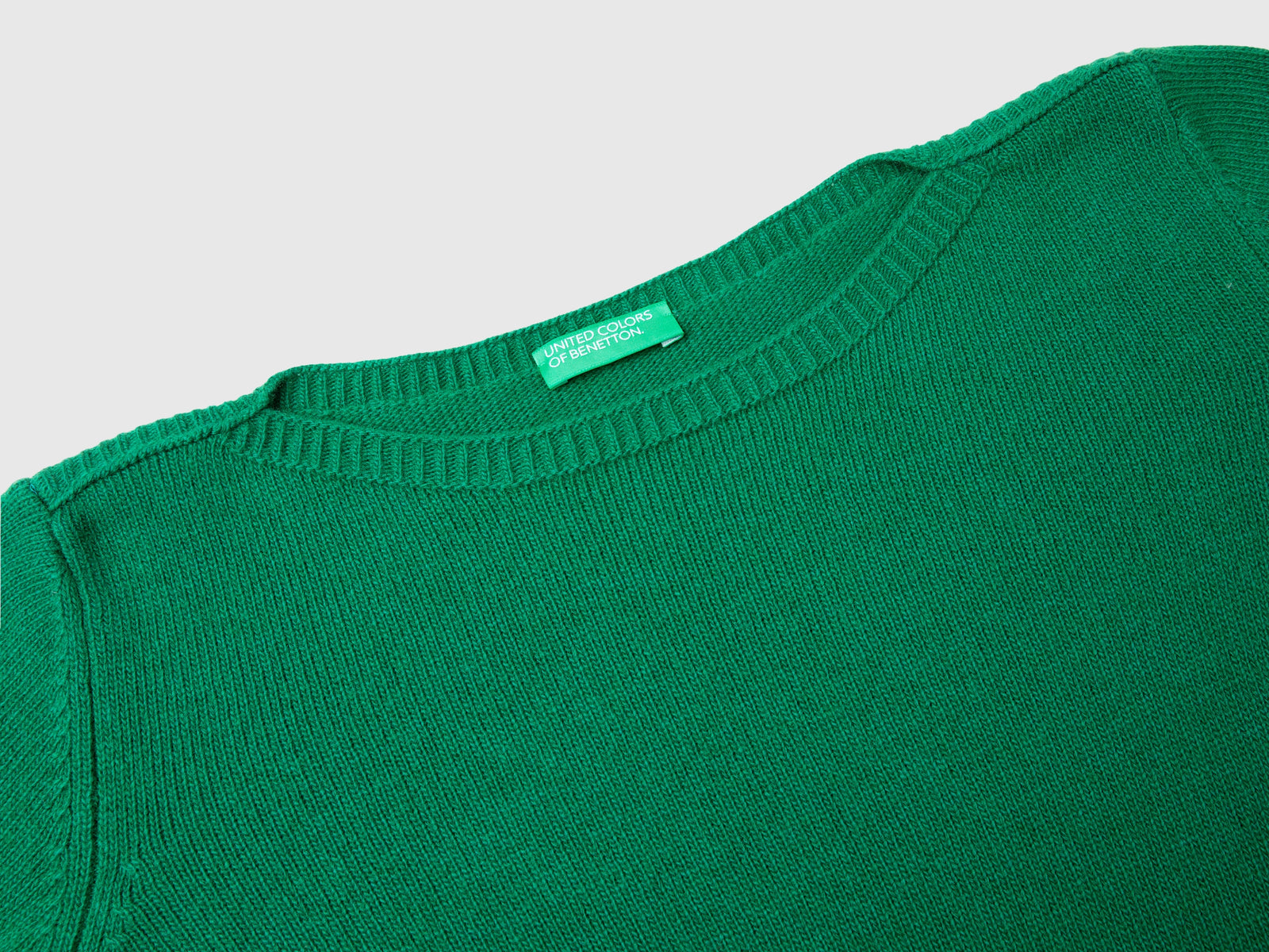 Boat-neck sweater da donna verde scuro 3 | Benetton Outlet