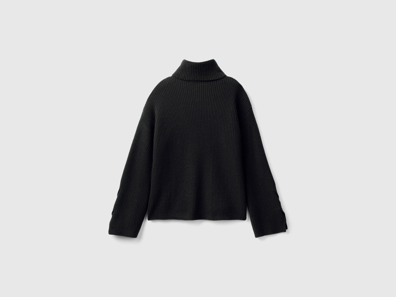 Dolcevita con collo ampio da donna nero 2 | Benetton Outlet
