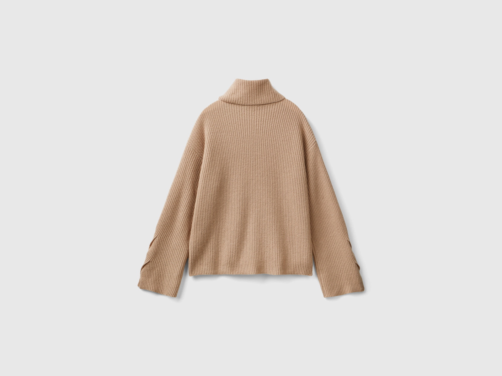 Turtleneck with wide neck da donna cammello 2 | Benetton Outlet