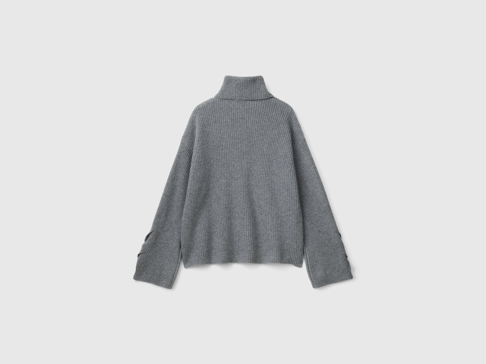 Dolcevita con collo ampio da donna grigio scuro 2 | Benetton Outlet
