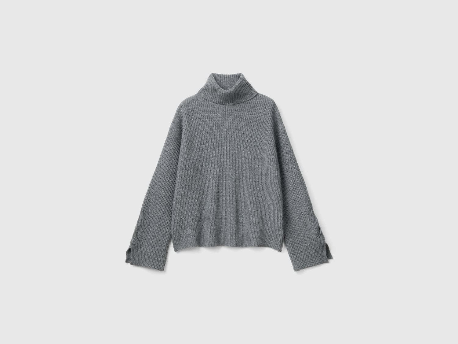 Turtleneck with wide neck da donna grigio scuro | Benetton Outlet