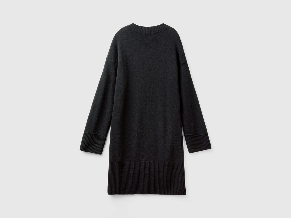 Vestito a lupetto in misto lana