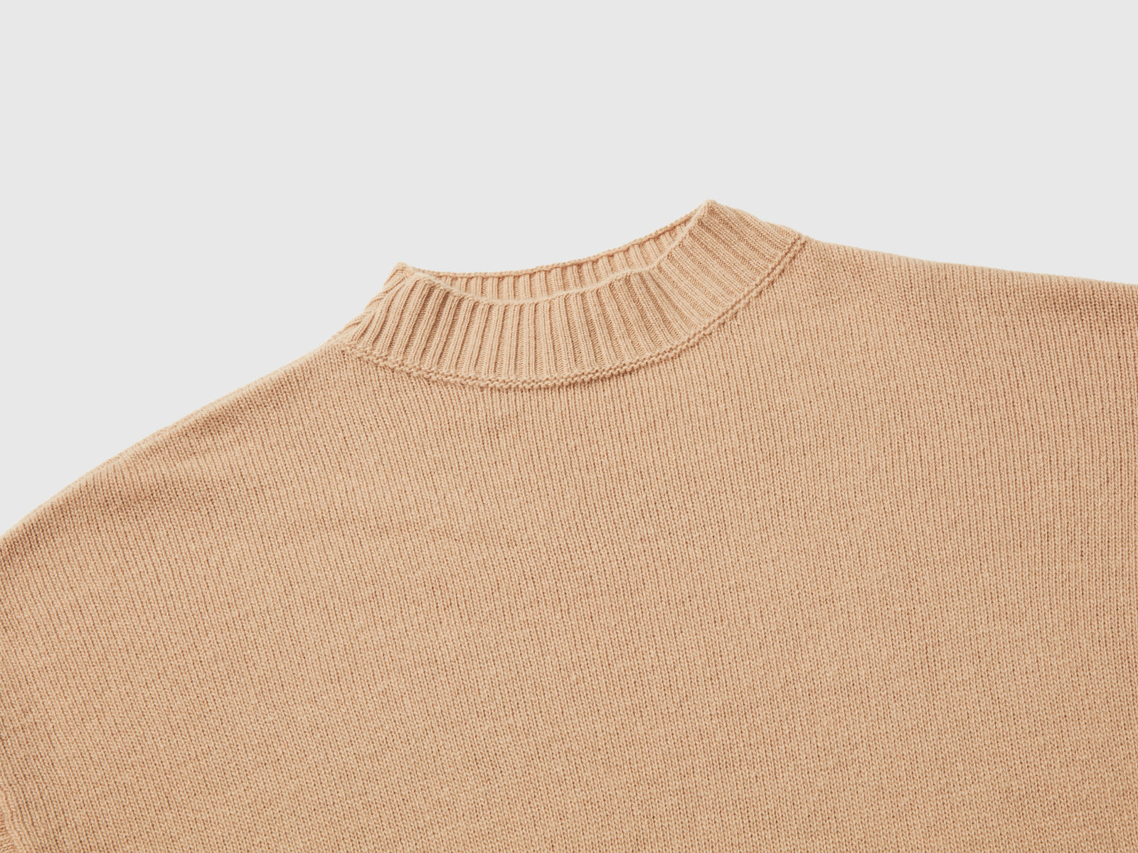 Vestito a lupetto in misto lana da donna cammello 3 | Benetton Outlet