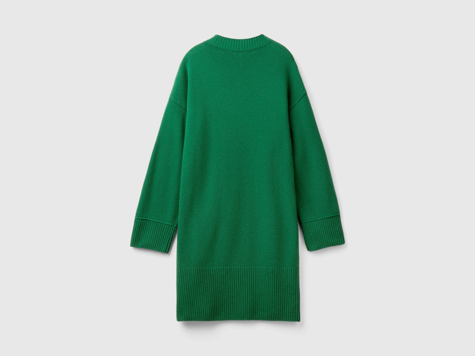 Vestito a lupetto in misto lana da donna verde scuro 2 | Benetton Outlet