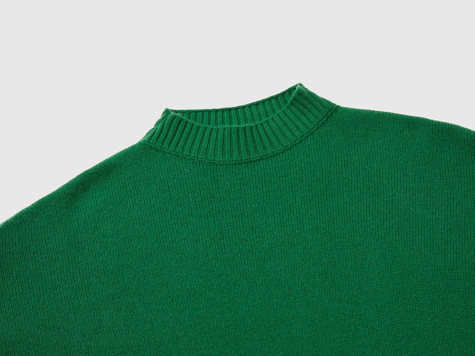 Vestito a lupetto in misto lana da donna verde scuro 3 | Benetton Outlet