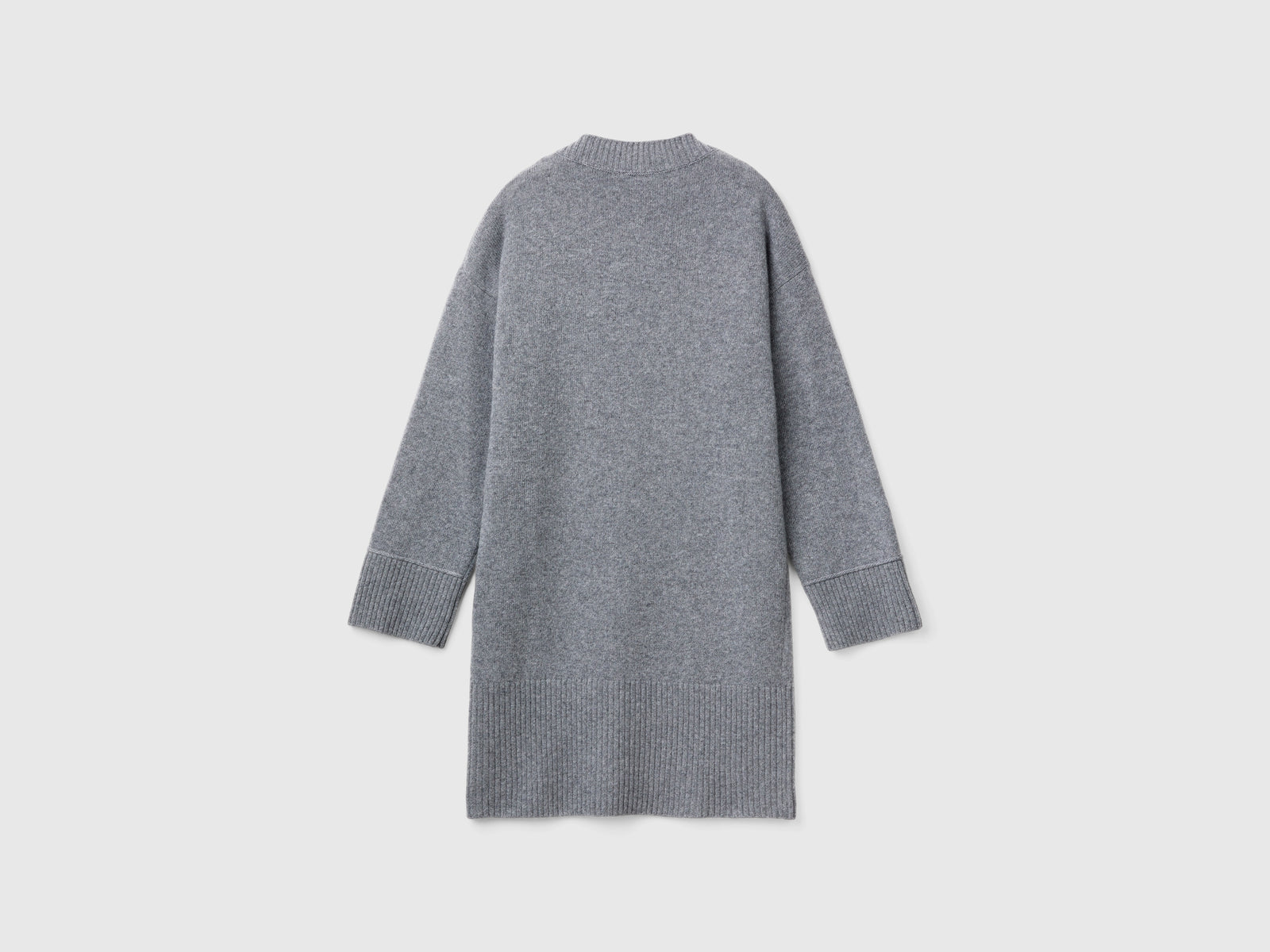 Wool blend turtleneck dress da donna grigio scuro 2 | Benetton Outlet