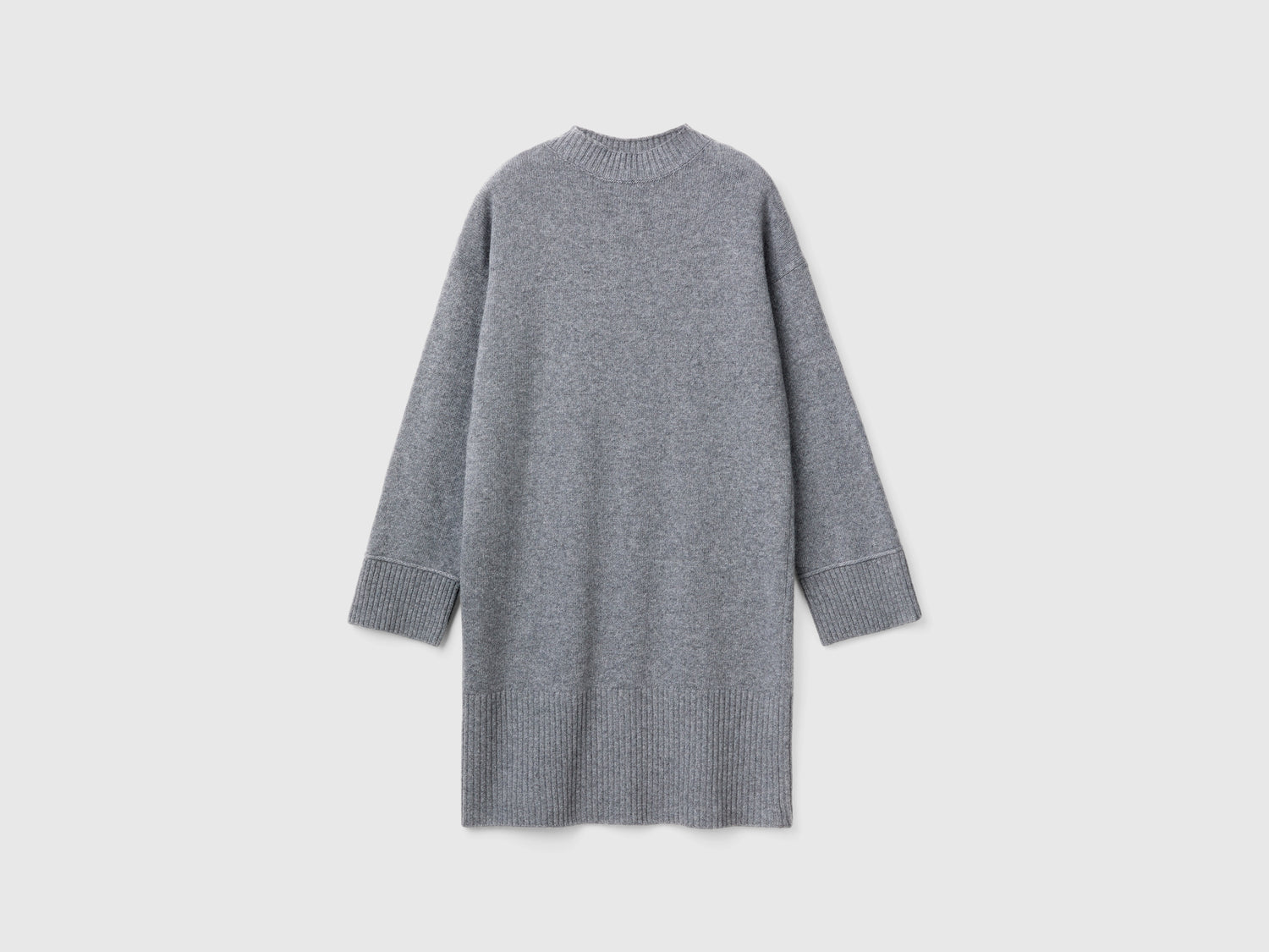 Vestito a lupetto in misto lana da donna grigio scuro | Benetton Outlet