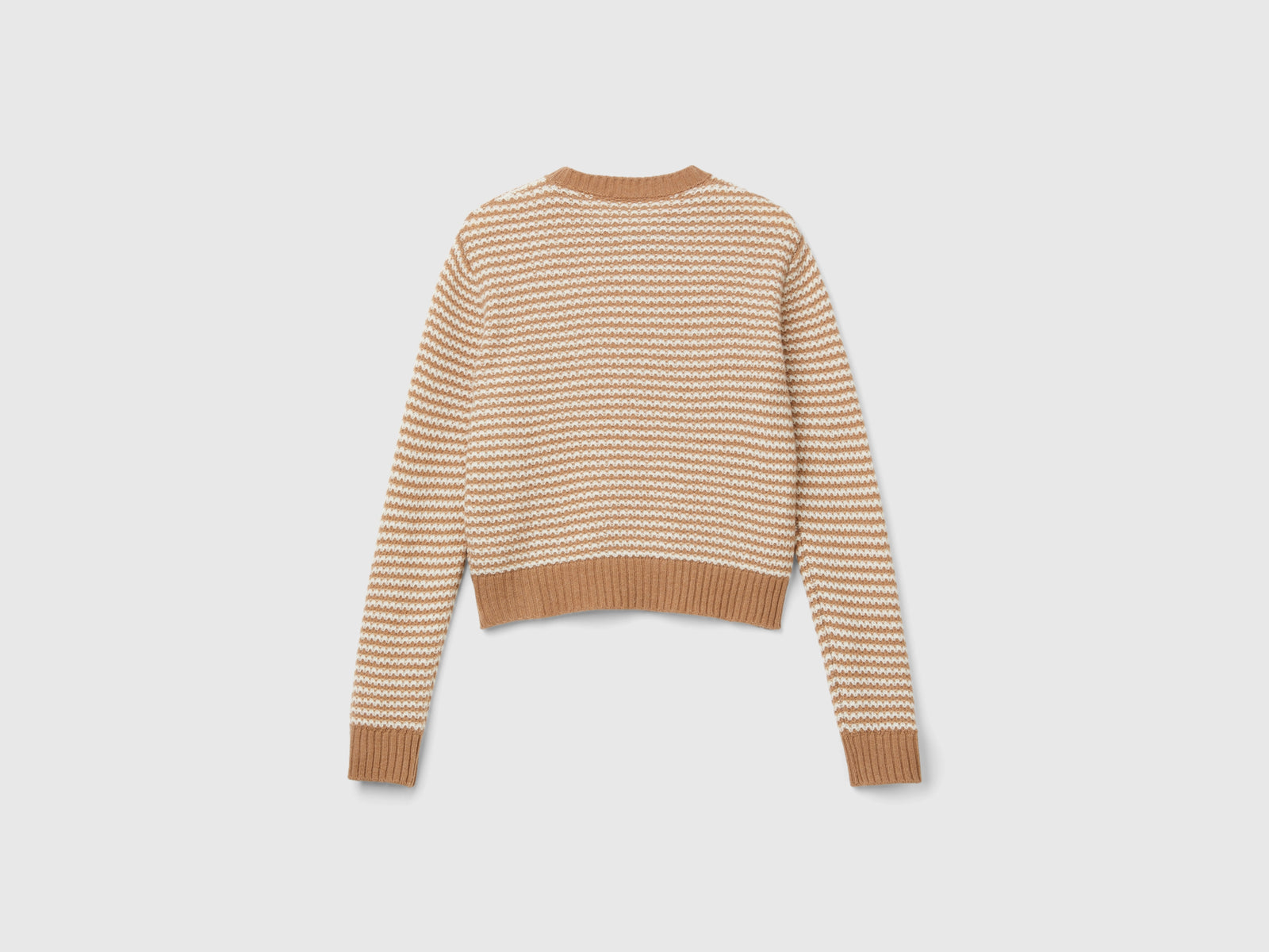 Maglia fantasia cropped da donna cammello 2 | Benetton Outlet