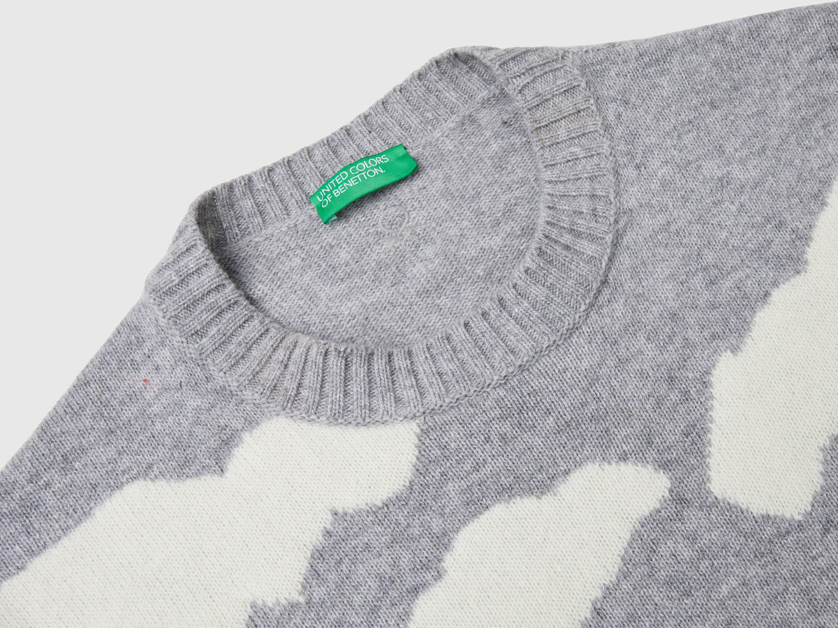 Maglione con grafica sci