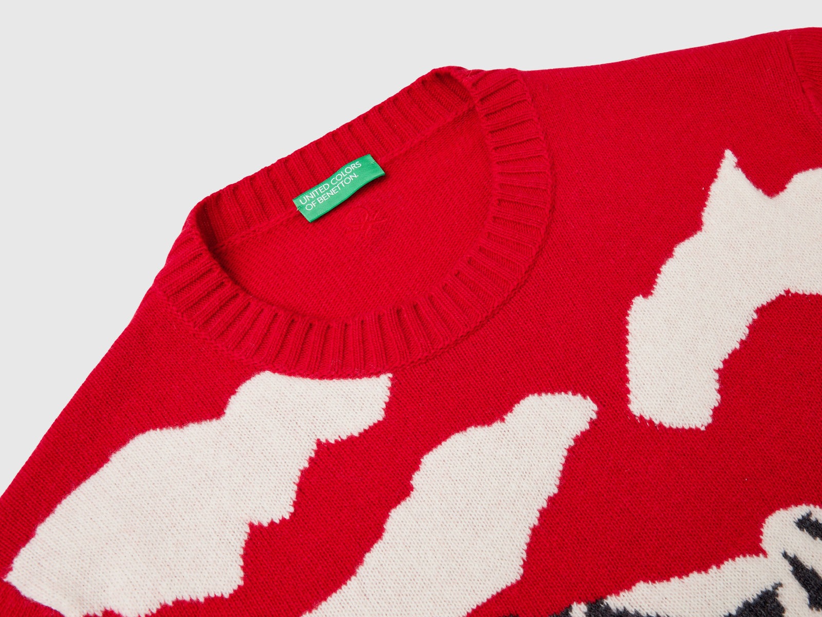 Maglione con grafica sci da uomo rosso 3 | Benetton Outlet