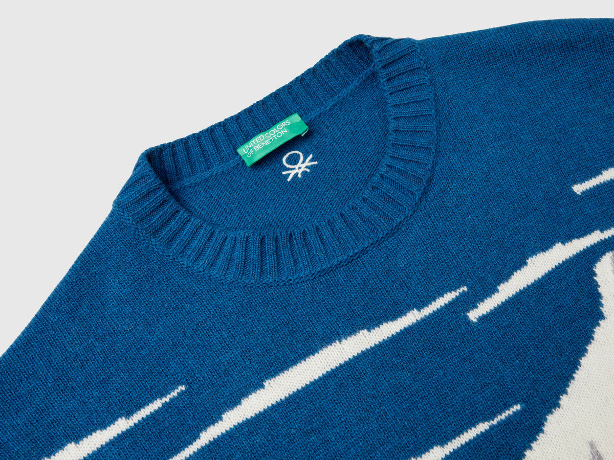 Maglione con grafica sci