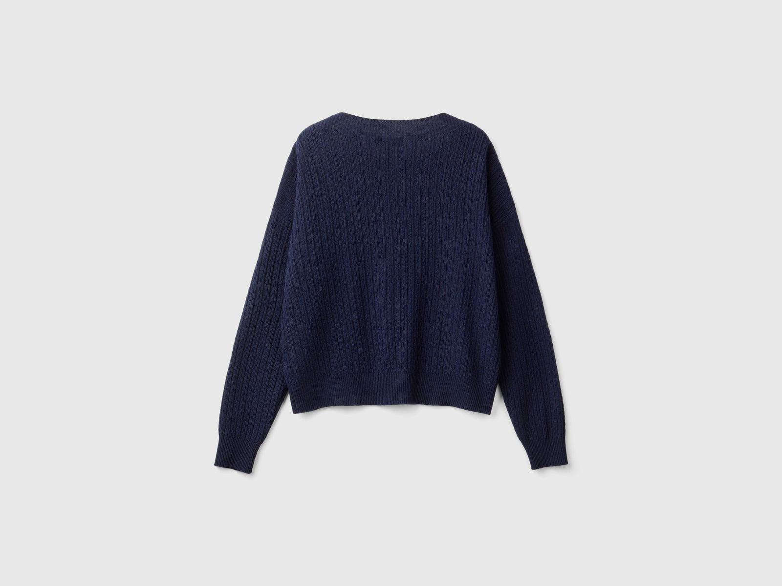 Maglia con scollo a barchetta da donna blu scuro 2 | Benetton Outlet