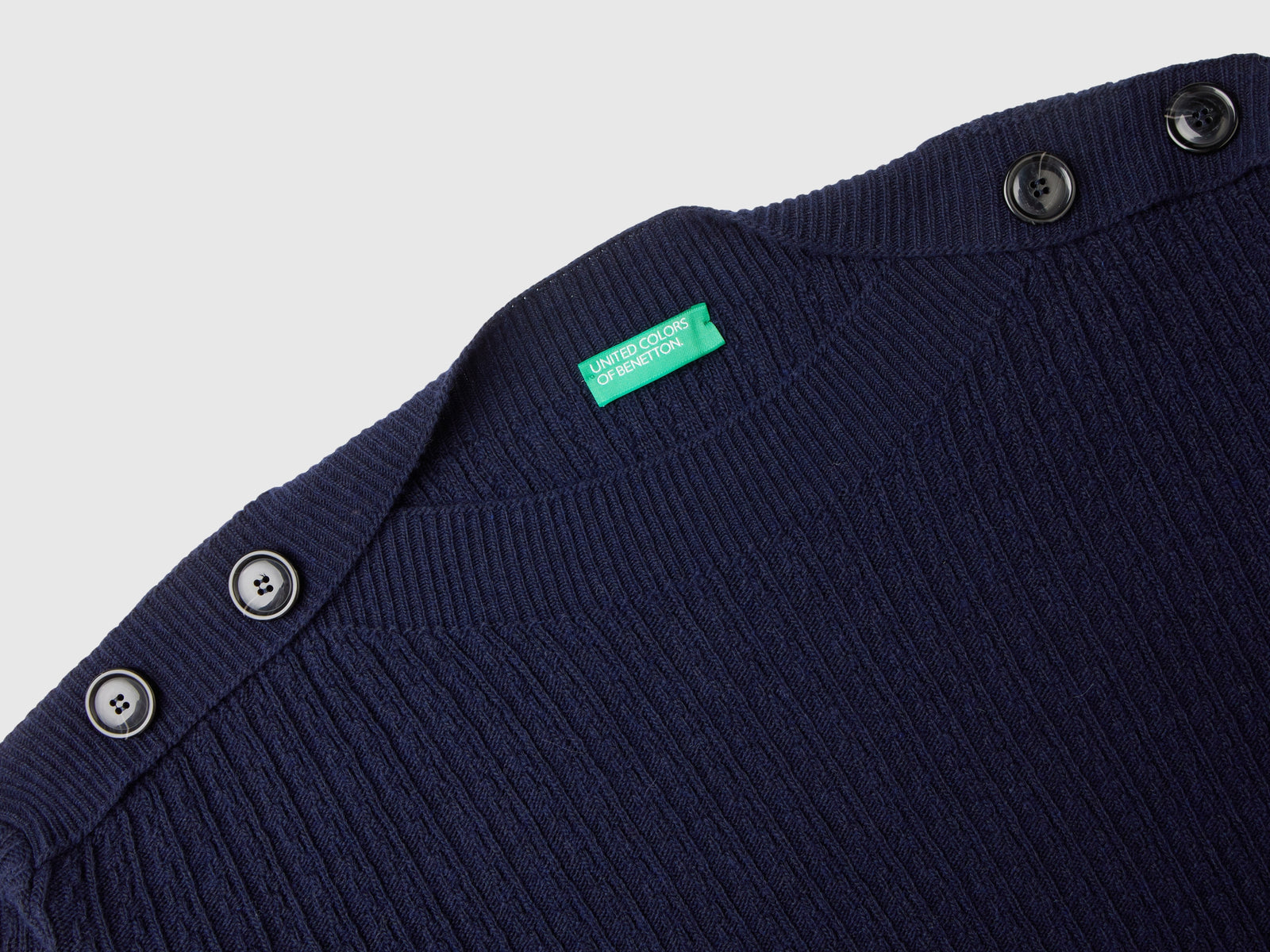 Maglia con scollo a barchetta da donna blu scuro 3 | Benetton Outlet