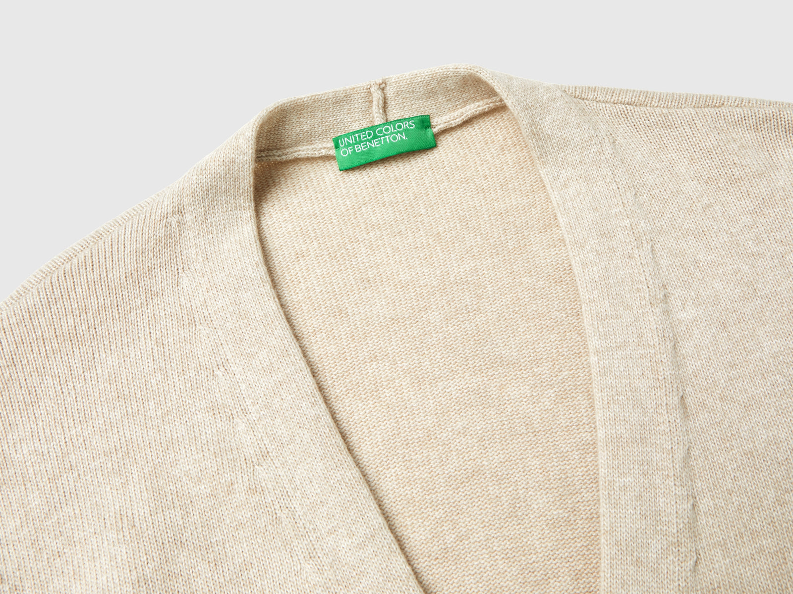 Oversized wool blend cardigan da donna beige 3 | Benetton Outlet