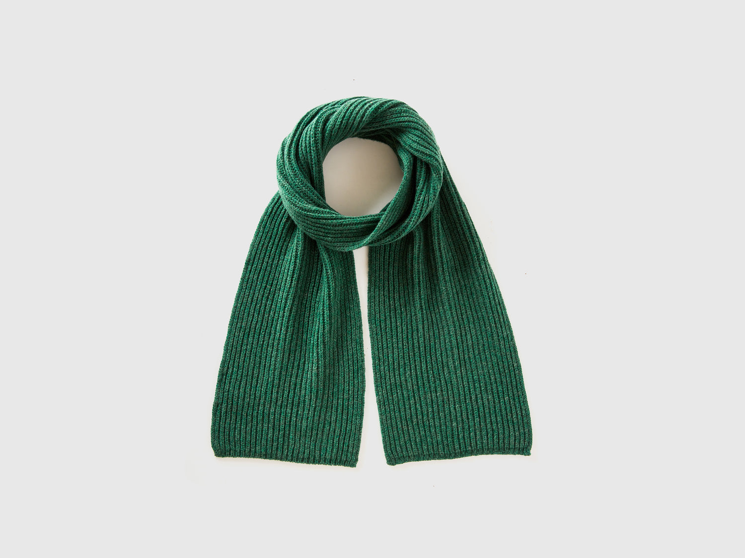 Sciarpa in pura lana vergine da uomo verde | Benetton Outlet