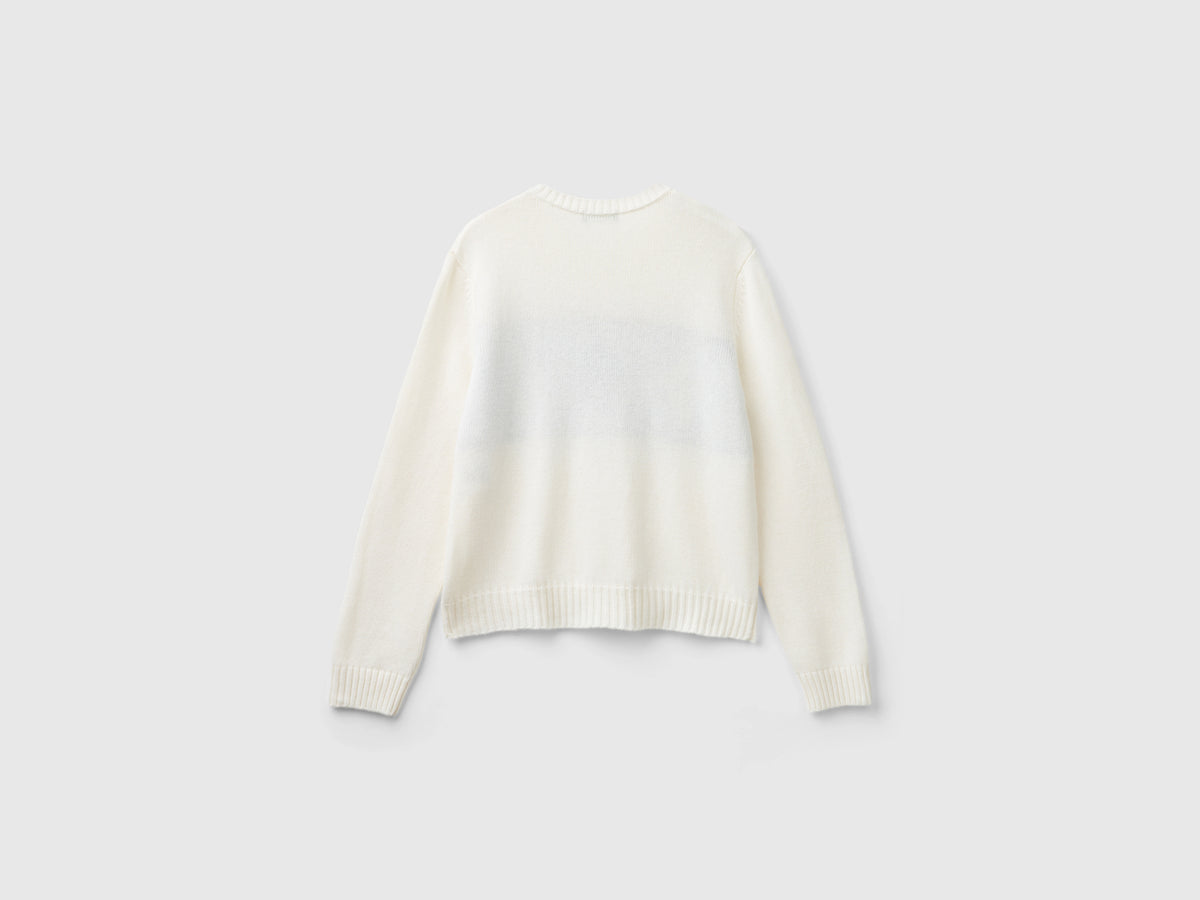 Maglia lavorata con intarsio